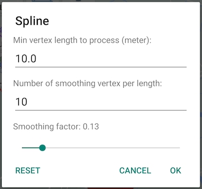 Spline Settings